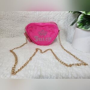 Juicy Couture Pink Heart-Shaped Bag with Gold Chain